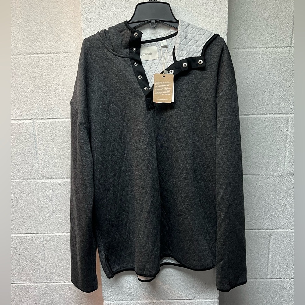 Ecothreads Quilted Pullover. Size Large